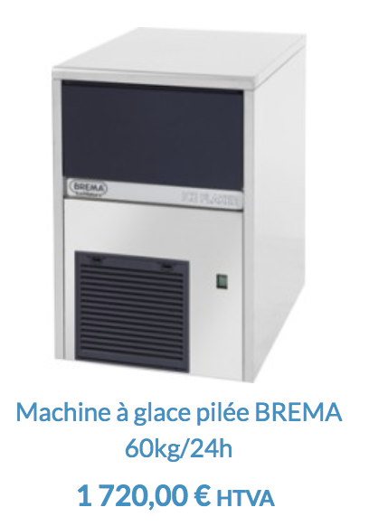 Machine à glace pilée BREMA 60kg/24h