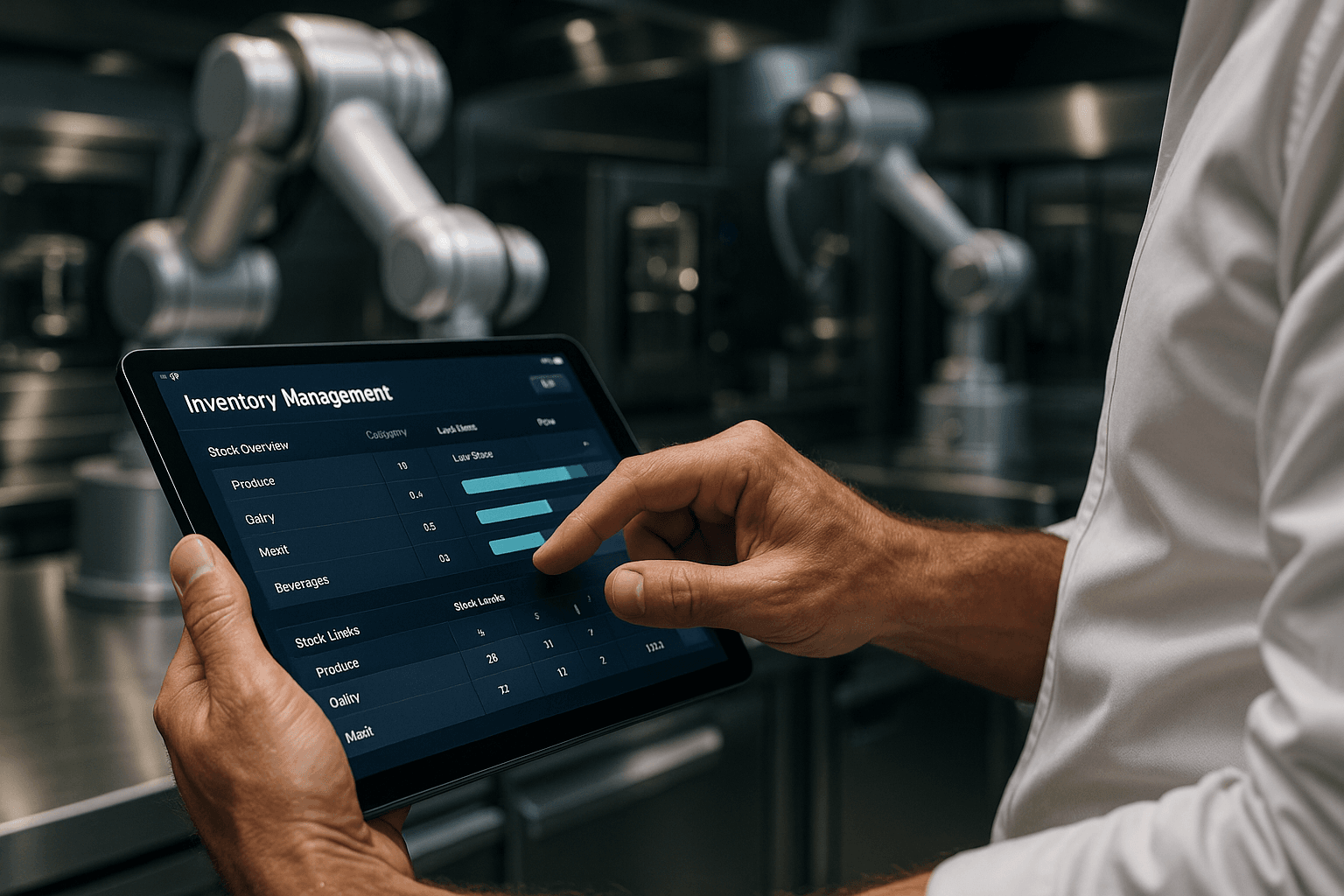 Main consultant gestion des stocks IA en cuisine professionnelle digitalisée - 2024