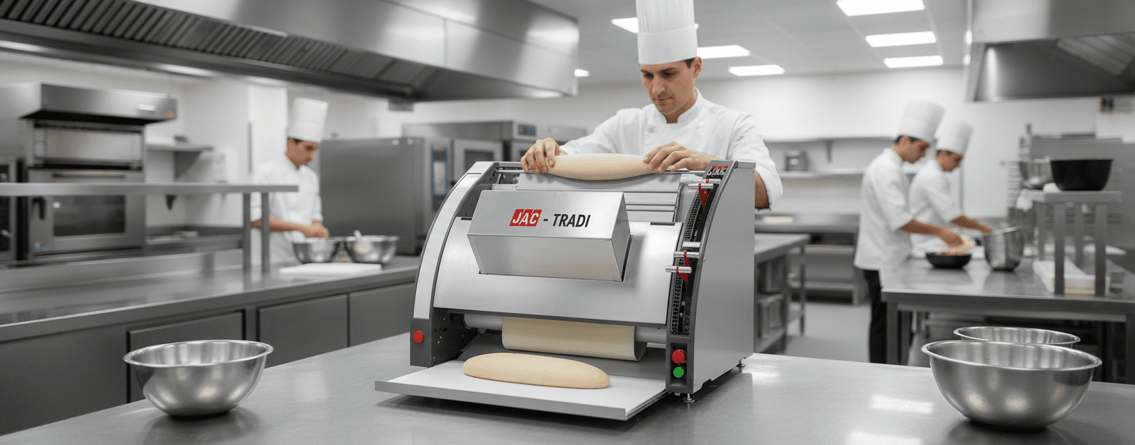 Fa&ccedil;onneuse verticale Jac Tradi en boulangerie, aspect myst&eacute;rieux et professionnel