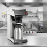 Machine à café Contessa 1002 Bartscher en situation sur un buffet d'hôtel premium, lumière professionnelle et ambiance accueillante
