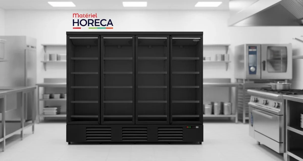 Frigo vitrine 4 portes 2025 L noir : +40% d’économies en 2025
