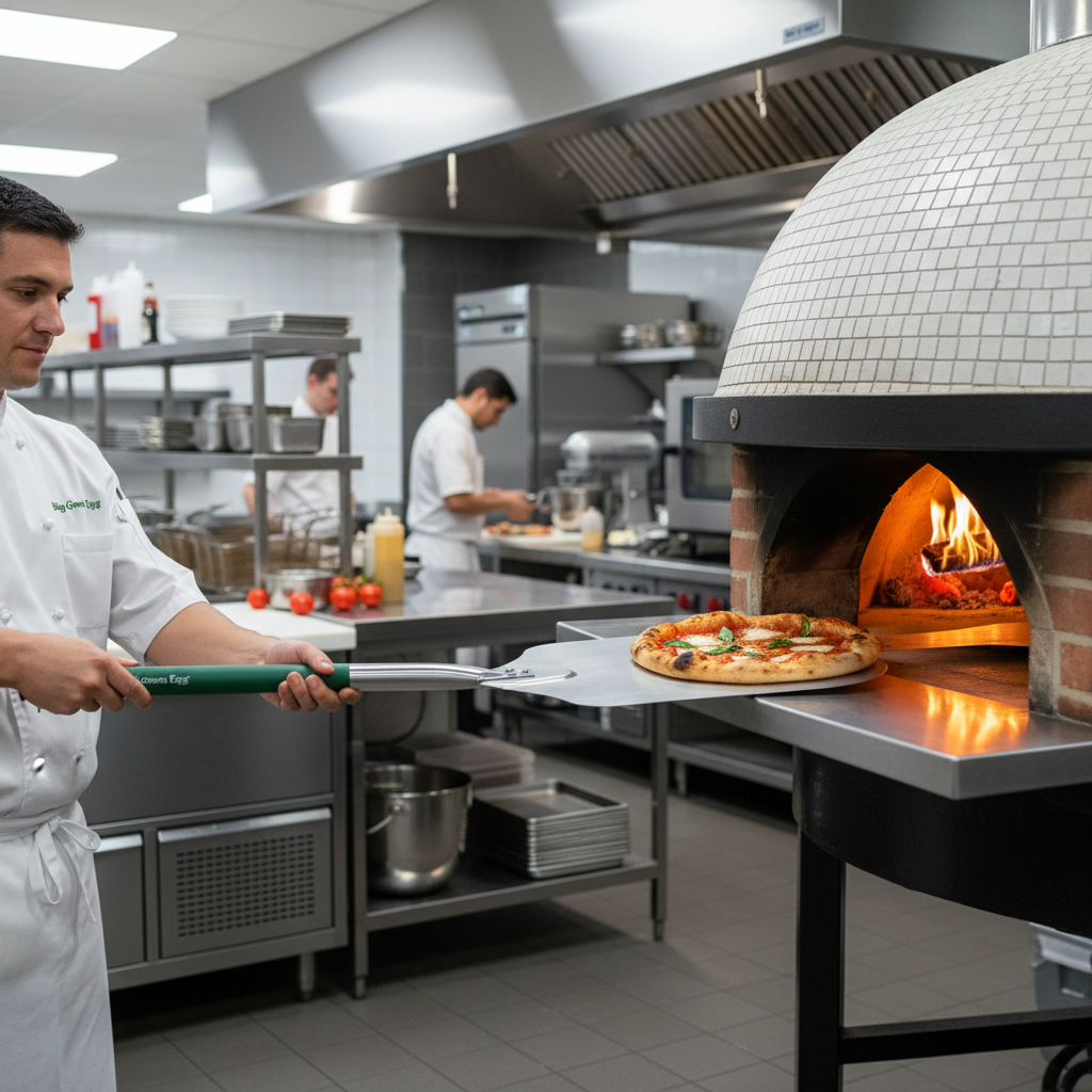 Pelle &agrave; pizza Big Green Egg 118967 aluminium anodis&eacute; conforme normes chr