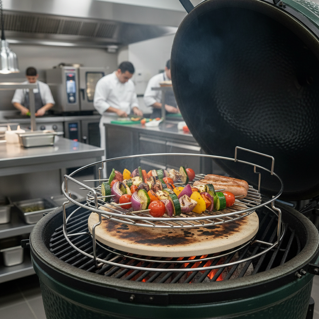Accessoire panier convEGGtor inox large Big Green Egg 120724 vue professionnelle