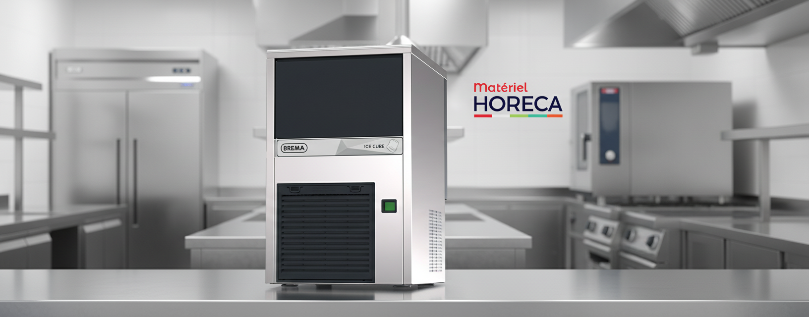 Machine &agrave; gla&ccedil;ons Brema CB 246A HC compacte, capacit&eacute; 26kg par 24h, id&eacute;ale HORECA