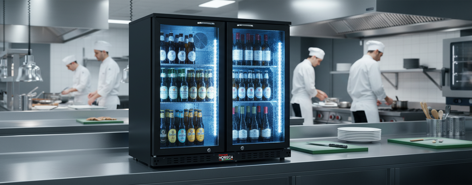 208L Iceshop LED Barkoelkast met glazen deur, interne schappen en ventilatie