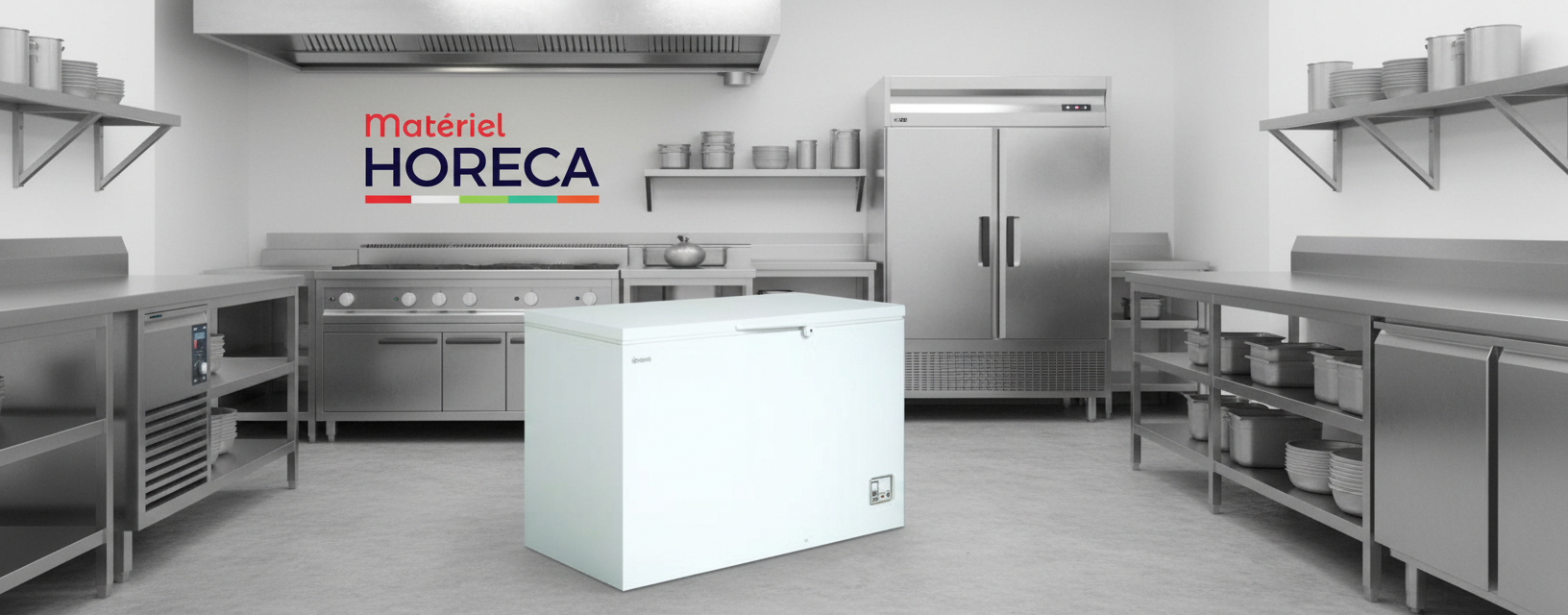 Iceshop CF500A 411-liter vrieskist met professionele scharnierende deur