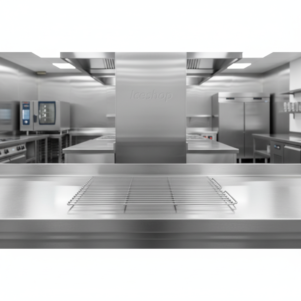 Iceshop G650 roestvrijstalen rooster compatibel met GN650 en GN1400, voldoet aan de normen van de horeca