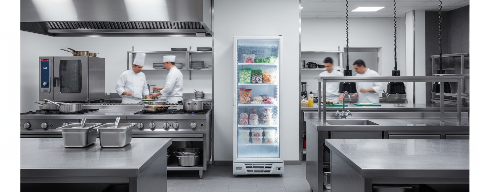 D&eacute;tail Armoire Cong&eacute;lateur Iceshop 300L porte vitr&eacute;e double vitrage CHR