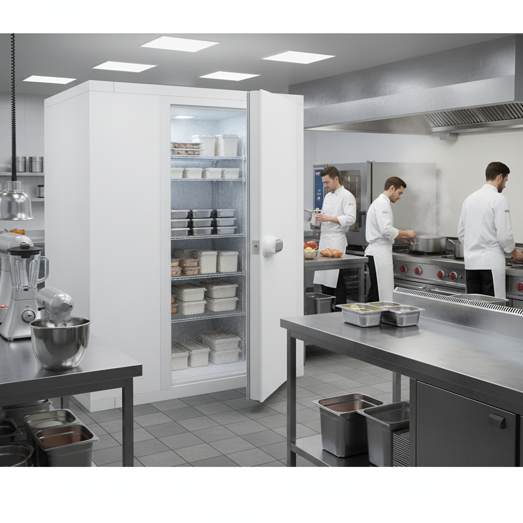 geïsoleerde deur en veilige sluiting voor Iceshop KCEL/N151220 koelcel met negatieve temperatuur