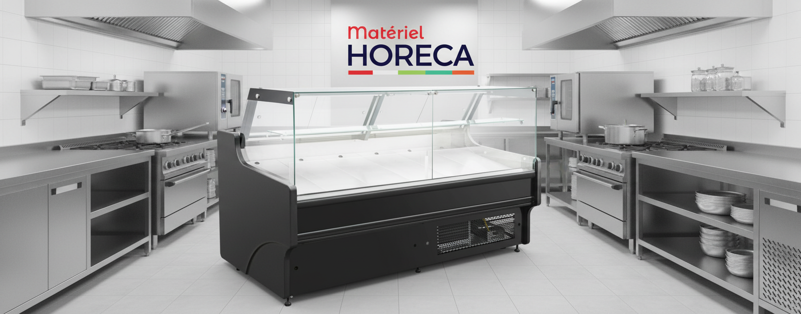 Vitrine réfrigérée comptoir Iceshop KSC2500 2580x940x1200 pour produits frais HORECA