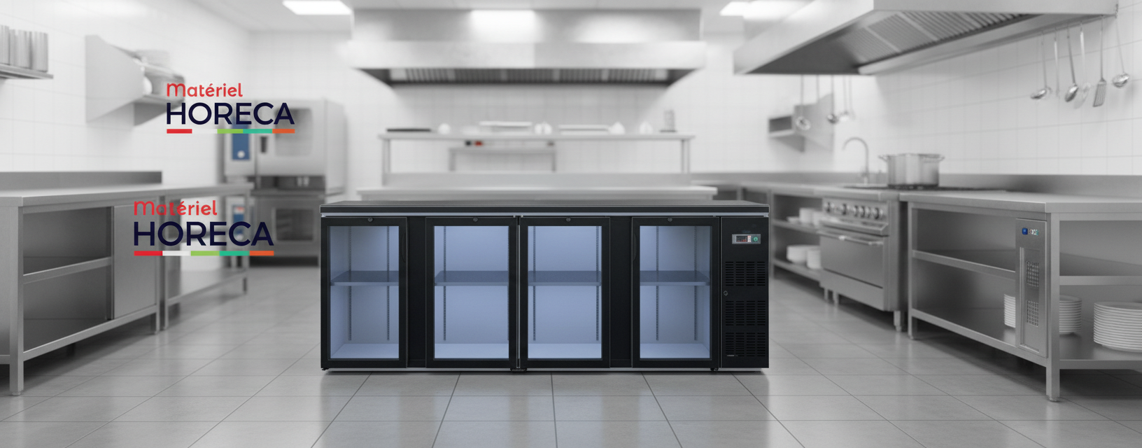 Iceshop SG44 4-deurs 630L Roestvrijstalen Achterbar met Grote Koelcapaciteit voor de Horeca