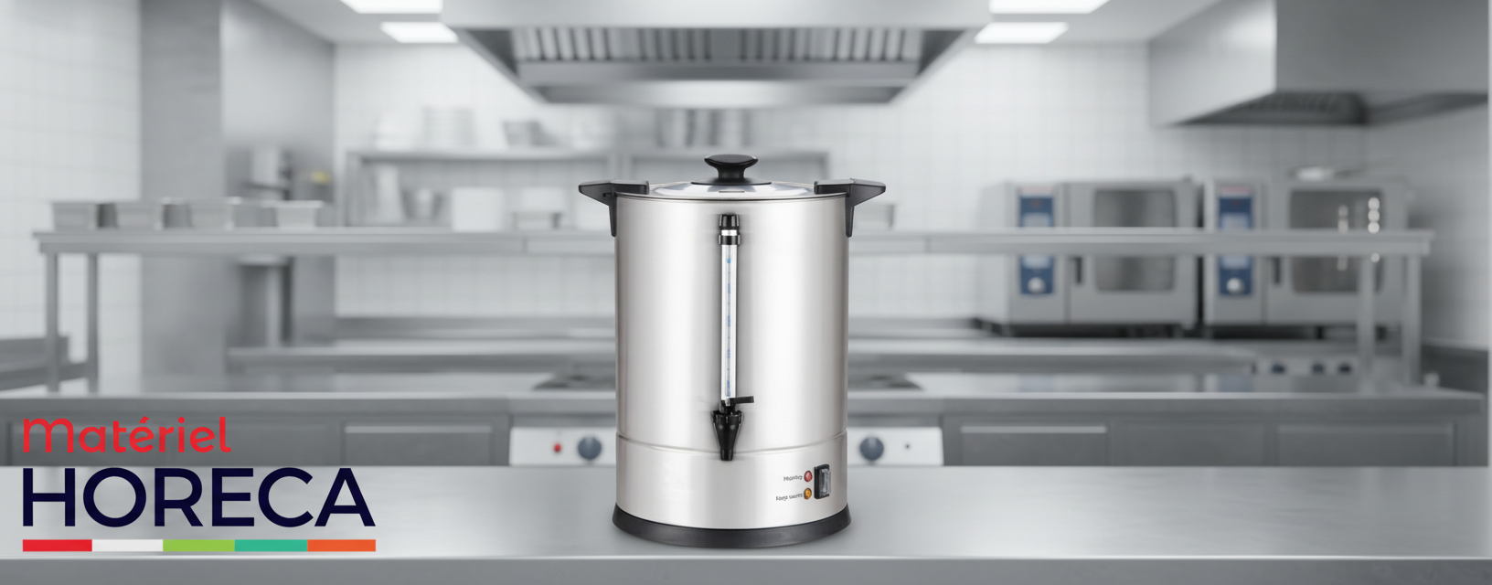 Percolateur inox 10 litres Louis Tellier N5312, vue générale, matériel CHR