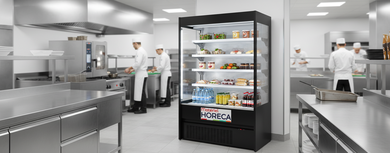 &Eacute;tag&egrave;res vitr&eacute;es et &eacute;clairage LED vitrine murale positive BLF-1566