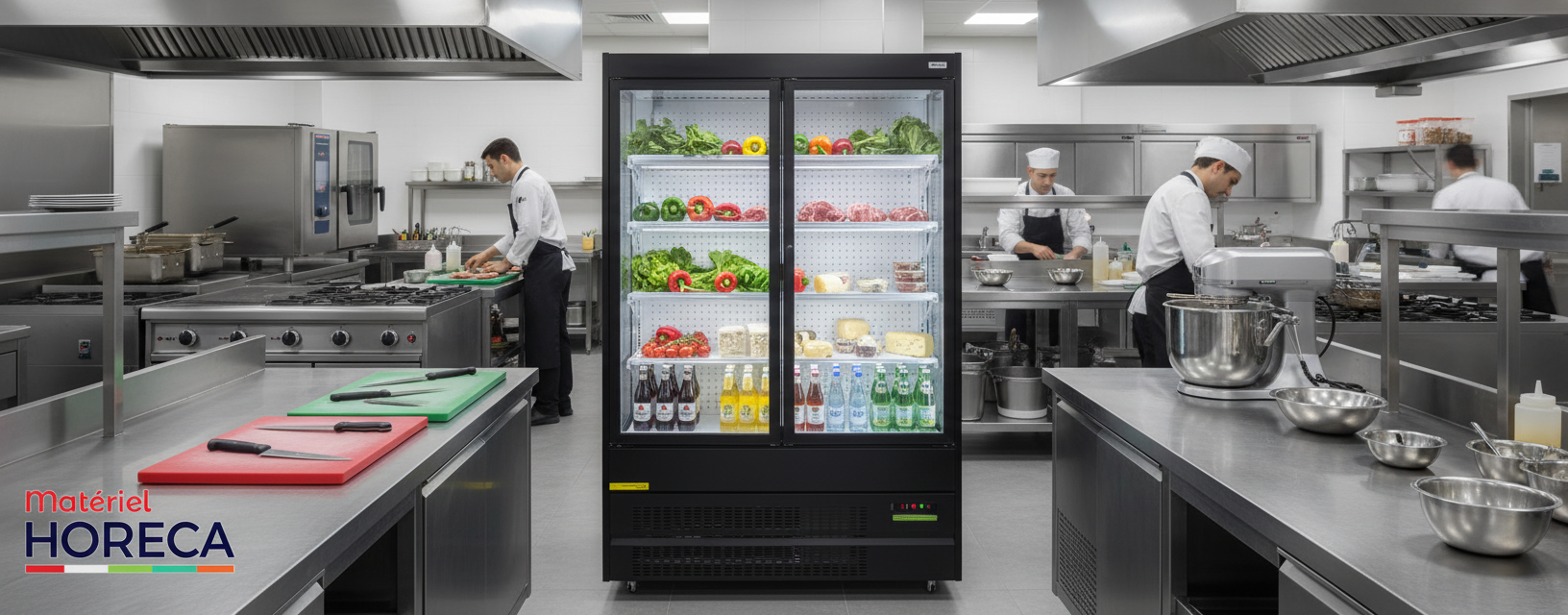 D&eacute;tail int&eacute;rieur vitrine murale positive LED BLF-1566GA Materiel Horeca, &eacute;tag&egrave;res et &eacute;clairage