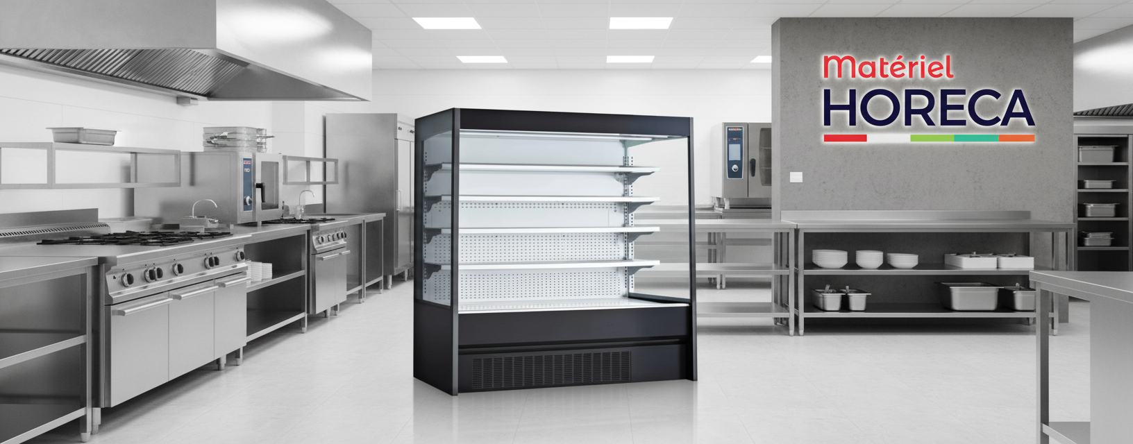 Vitrine murale positive à LED 2m Materiel Horeca BLF-2066 réfrigérée pour professionnels