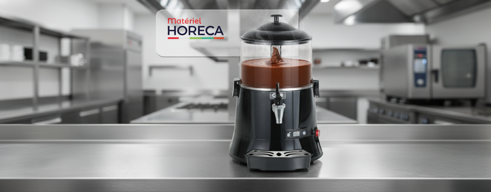 Distributeur de chocolat 5L noir Materiel Horeca CH5L avec thermostat pour usage professionnel