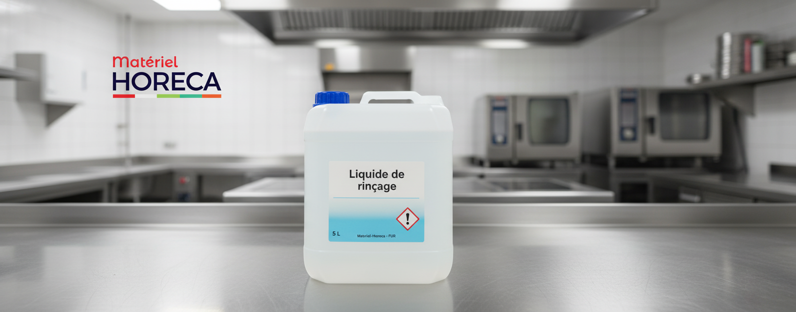 Liquide de rin&ccedil;age 5 L Materiel Horeca FUR bidon professionnel pour lave-vaisselle CHR