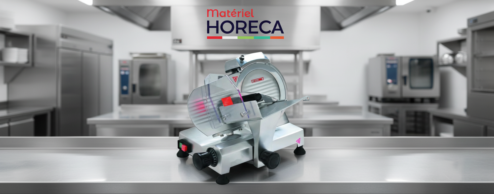 Trancheuse à gravité professionnelle Materiel Horeca GD-195 lame 220 mm acier inoxydable