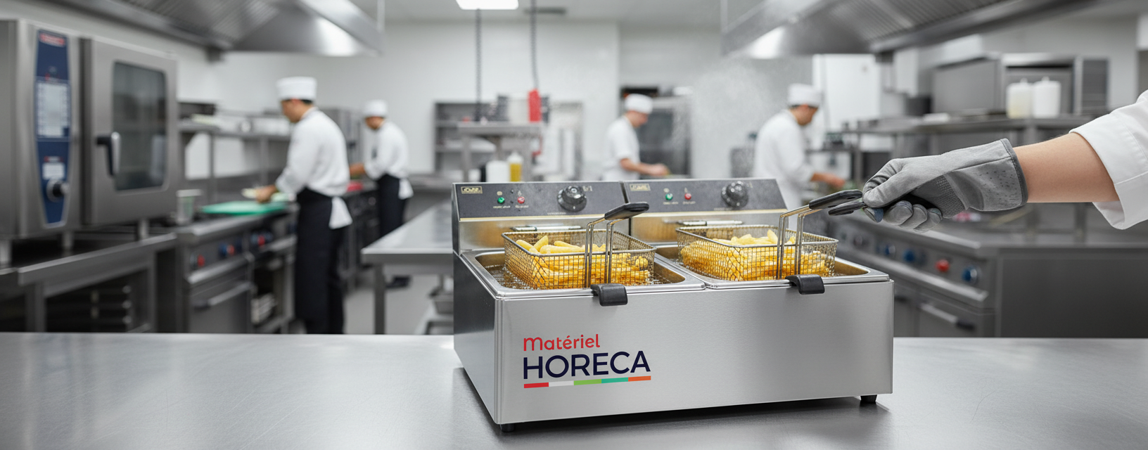 Friteuse double cuve inox 11L professionnelle Materiel Horeca