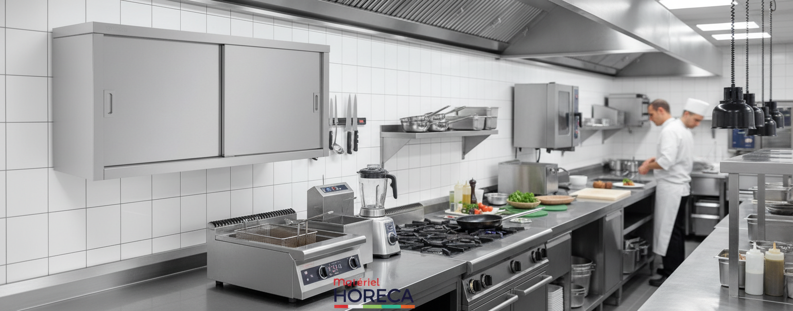 D&eacute;tail armoire suspendue inox GDWCS184 Materiel Horeca, finition et &eacute;tag&egrave;res r&eacute;glables