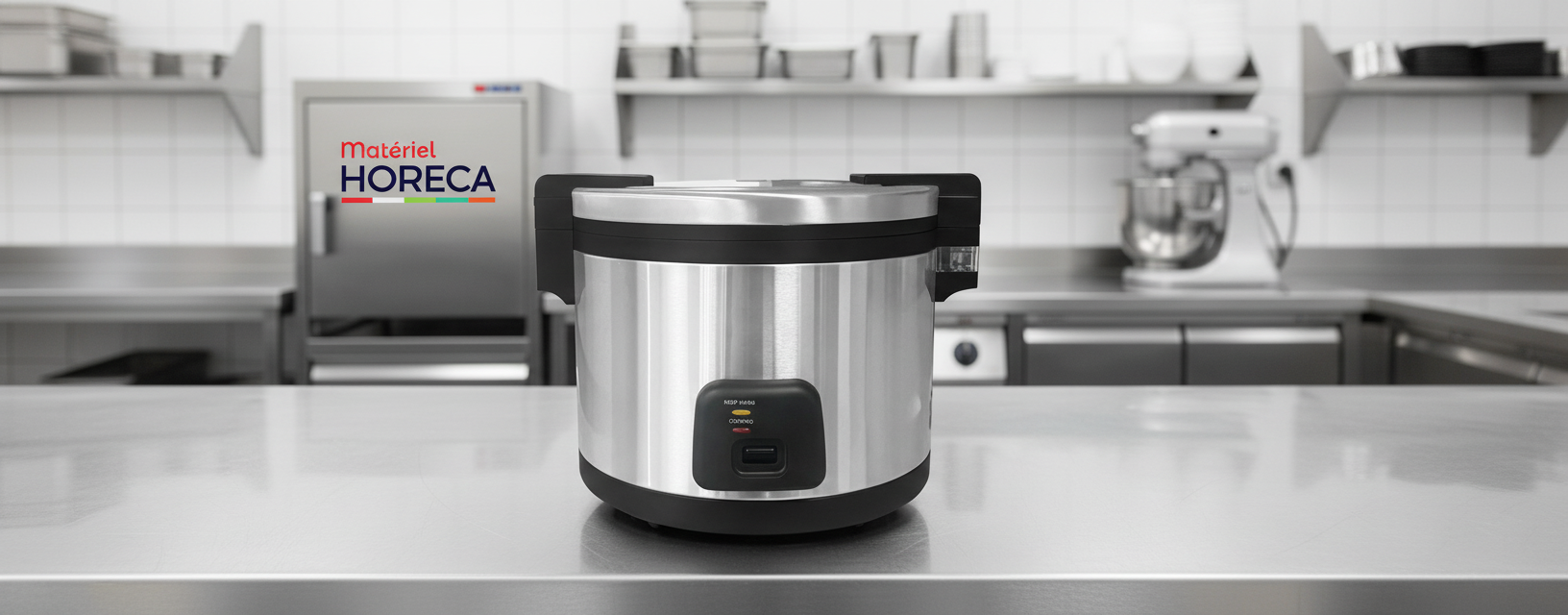 Cuiseur de riz commercial 8L Materiel Horeca RT-3116E, inox, grande capacit&eacute; professionnelle