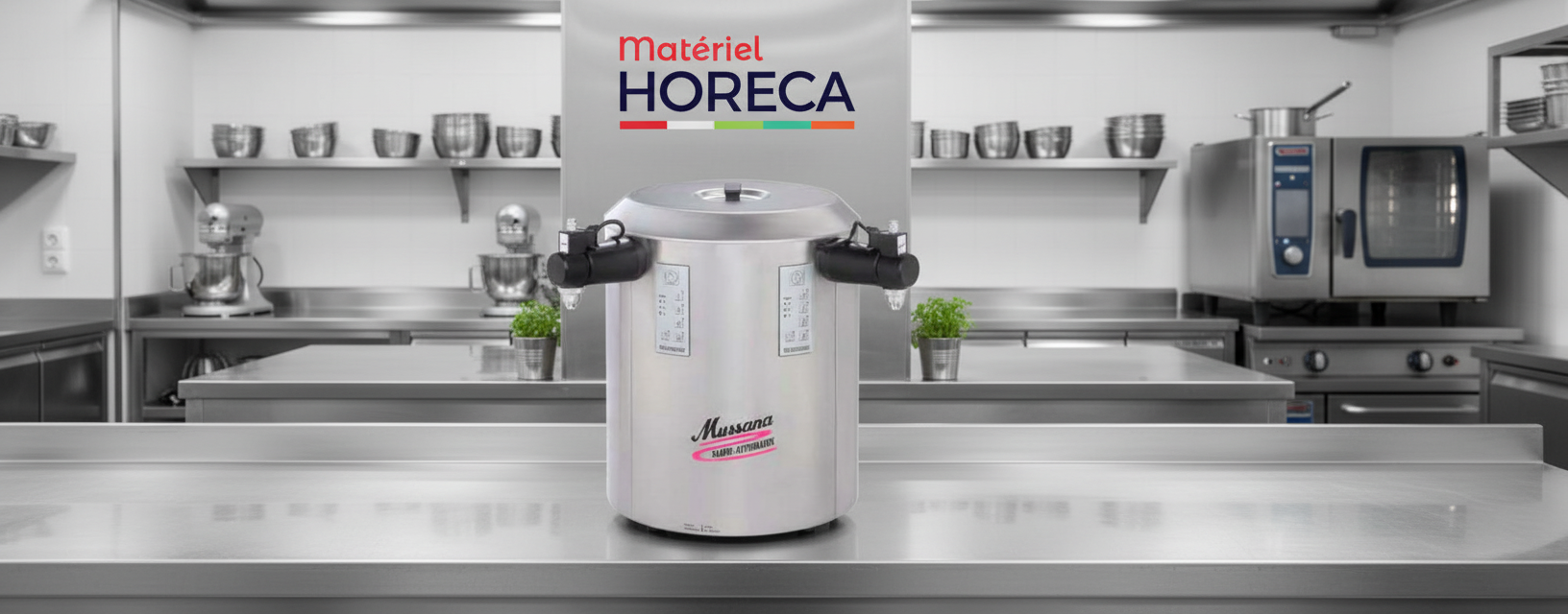 Machine &agrave; chantilly Mussana DUO 2x6L inox double bec production 90L/h