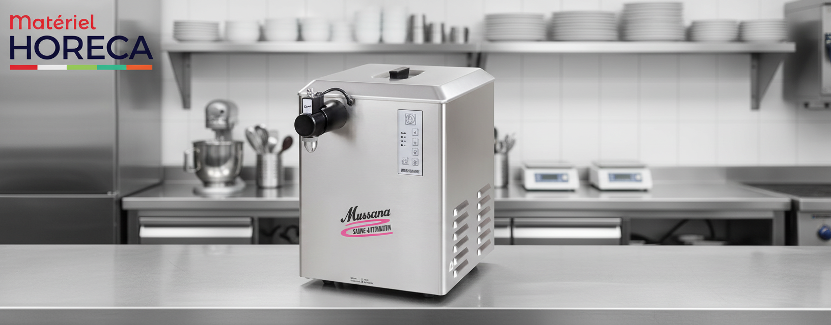 Machine &agrave; chantilly professionnelle Mussana Grande Microtronic 12 litres pour horeca