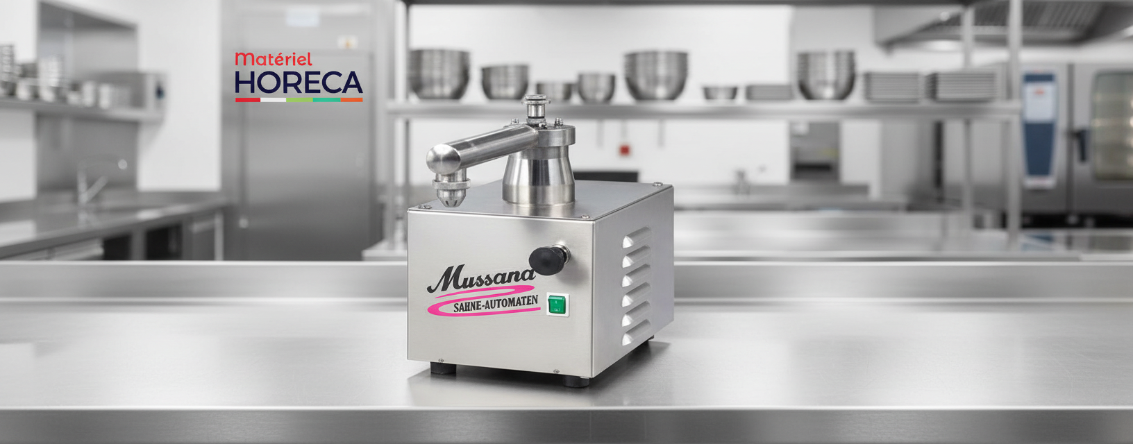 Machine à chantilly LABO Mussana professionnelle acier inox capacité 80L heure