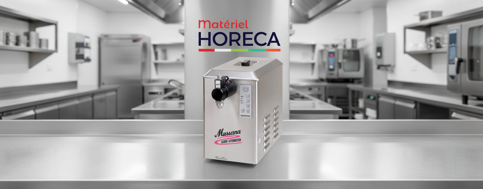 Machine à chantilly Mussana Lady Microtronic 6 litres - Inox, production 90L/h, professionnelle