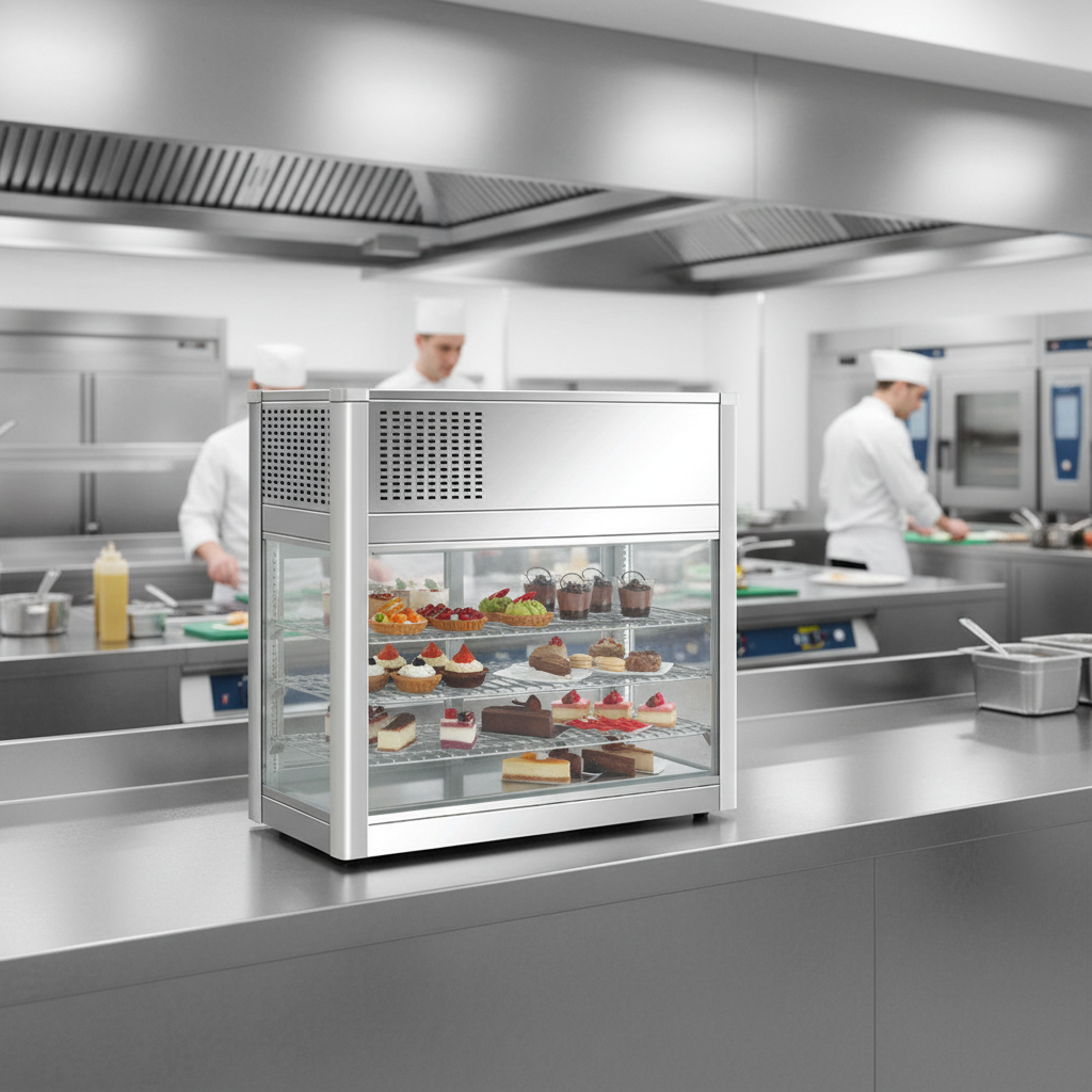 Vue int&eacute;rieure vitrine r&eacute;frig&eacute;r&eacute;e Stalgast 852111 pour comptoir horeca