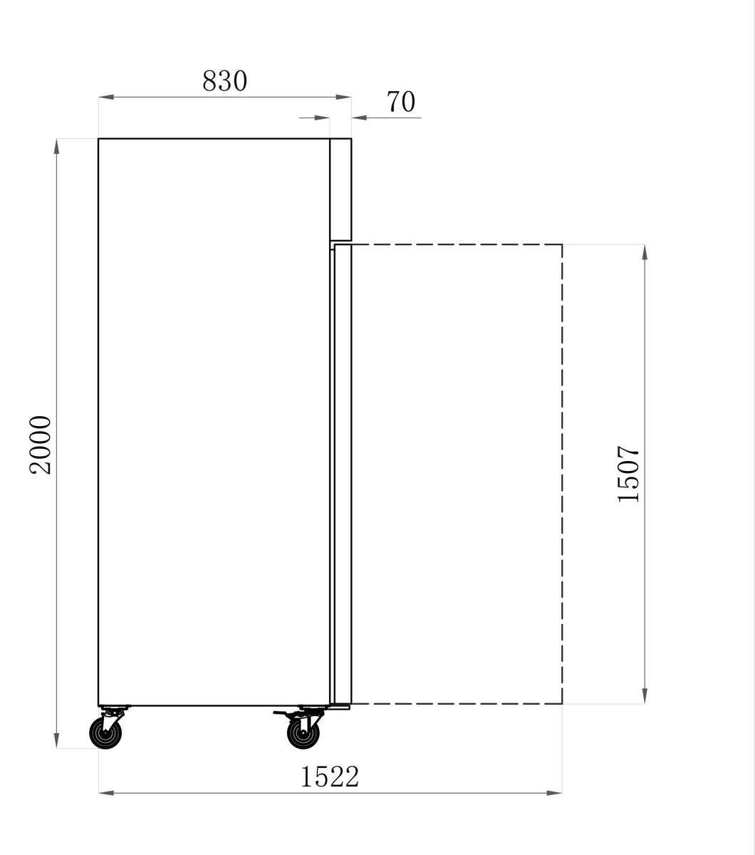 Armoire réfrigérée sur roulettes AAF7P