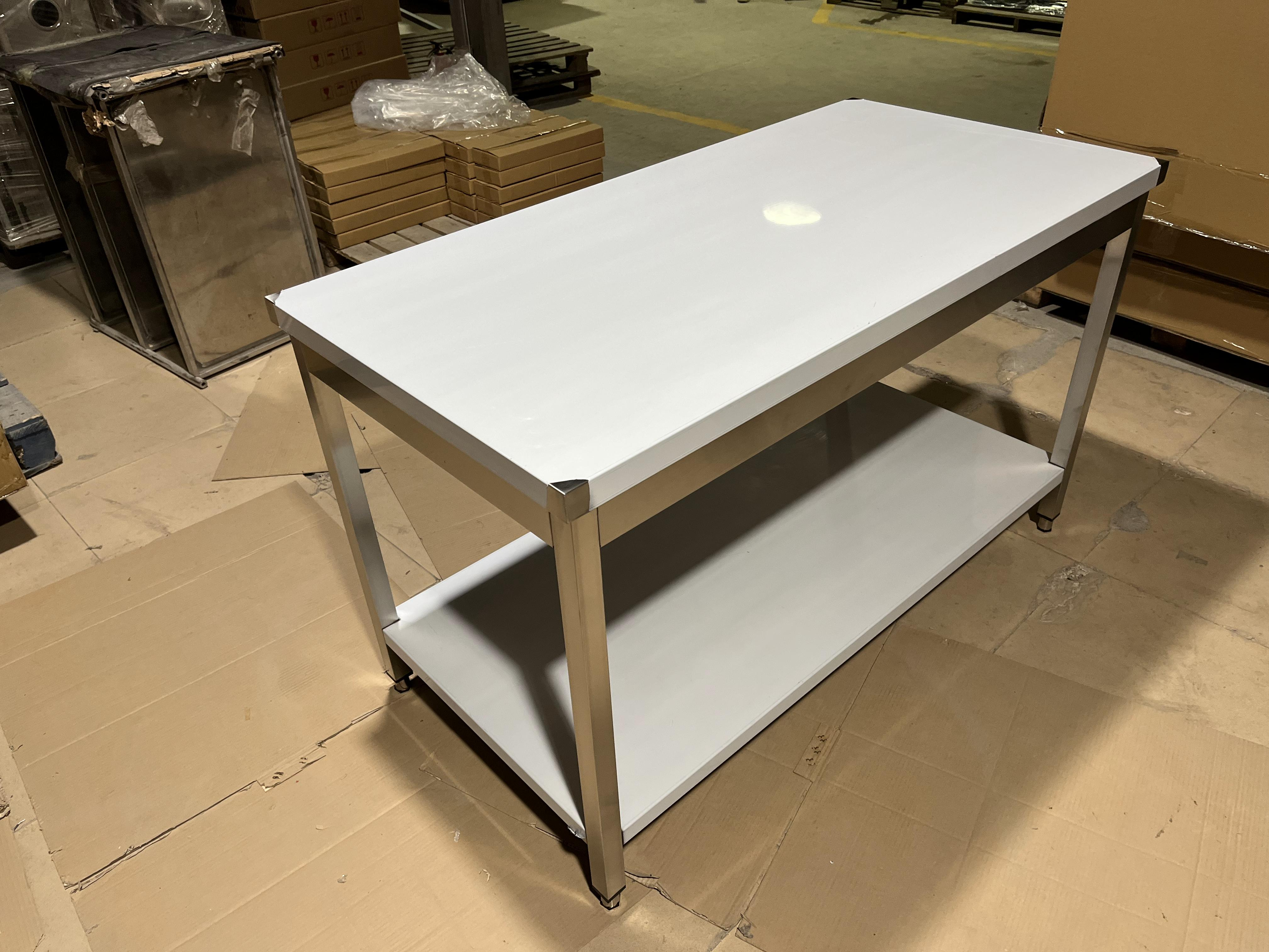 Table Inox Avec Sous Tablette GDATS-87